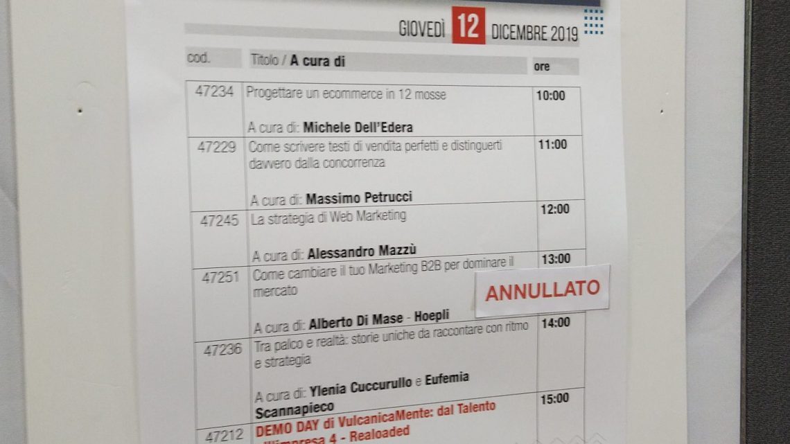 Una giornata a Smau Napoli per “Progettare un ecommerce”